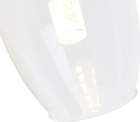 Smart wandlamp goud met glas incl. Wifi G9 - Elien