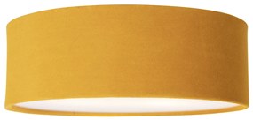 Stoffen Moderne plafondlamp oker 30 cm met gouden binnenkant - Drum Modern E27 cilinder / rond Binnenverlichting Lamp