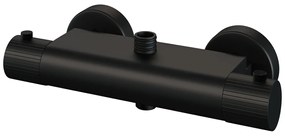 Brauer Stripe opbouw regendouche met 25cm hoofddouche en 3 standen handdouche zwart mat