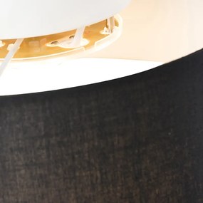 Stoffen Plafondlamp zwart 30 cm incl. LED - Drum LED Modern rond Binnenverlichting Lamp