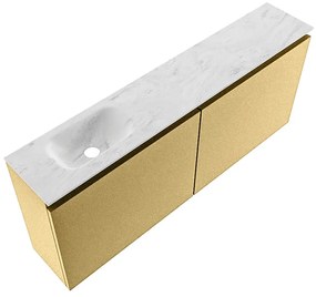 Mondiaz Ture DLux toiletmeubel 120cm oro met wastafel opalo links zonder kraangat