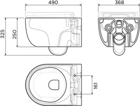 Clou Hammock randloos toilet keramiek 49cm wit glans