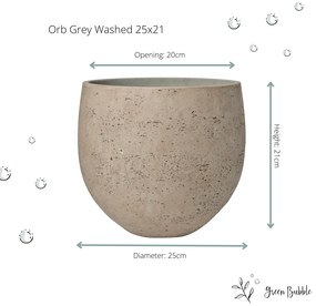 Pot Orb Grey Washed