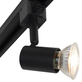 Smart railsysteem zwart 1-fase 5-lichts incl. Wifi GU10 - Iconic Jeany Modern GU10 Binnenverlichting Lamp