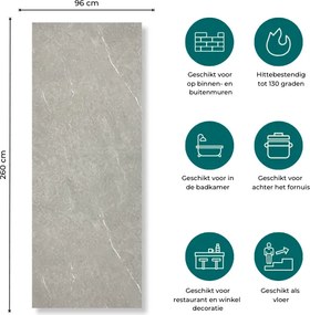 SPC Marmer Wandpaneel MAT Monreal 260x96x0.3cm | Badkamer Wandpanelen