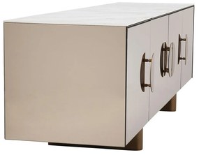 Kare Design Lunar Design Tv-meubel Spiegel En Marmer - 180x45x55cm.