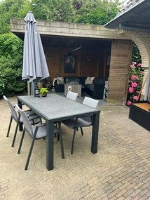 Lima antraciet/Alma 160 cm. tuinset - 5-delig