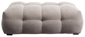 Kare Design Salamanca Velvet Poef Grijs Gecapitonneerd