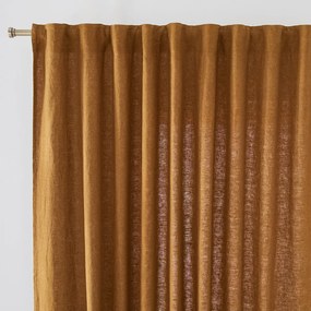 Linnen gordijn afgewerkt met aangerimpeld biesje, Elba