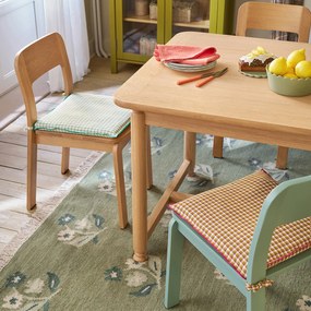 Stoelkussen, geruit katoen, NINON