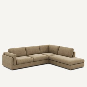 Hoekbank van stonewashed fluweel, César