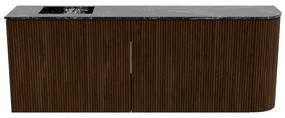 Mondiaz Joya DLux 110cm toiletmeubel ronding rechts walnut met wastafel faye links 1 kraangat lava