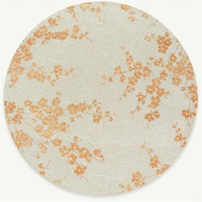 Wasbaar rond jacquard in- & outdoor vloerkleed Sakura