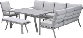 Garden Impressions Senja lounge dining set 5-delig rechts incl. stoel - valley sand
