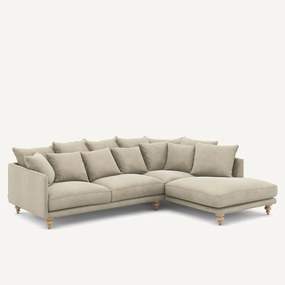 Linnen fluwelen hoekbank, LAZARE