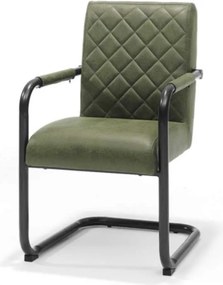 Eetkamerstoel - Monaco - stof Maya lederlook groen