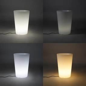 Smart buiten vloerlamp bloempot wit IP65 incl. LED Wifi A60 - Verano