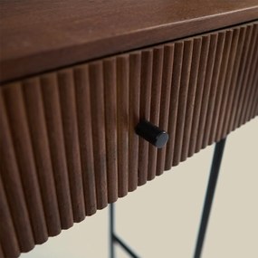 Sidetable Ribbel Hout 120 Cm - 120 X 35cm.