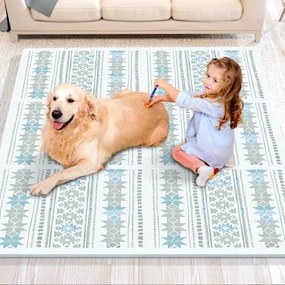 VEVOR Kids Play Mat 6-pack EVA Foam Play Mat, 61 x 61 cm Puzzel Play Mat met 24 vierkante voet oppervlak, in elkaar grijpende peutermatten voor de speelkamer, kinderkamer, lichtgrijs