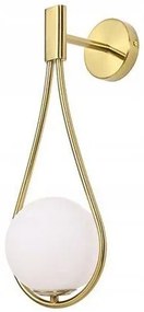 Wandlamp Wandlamp Glazen Bol Goud APP603-1W