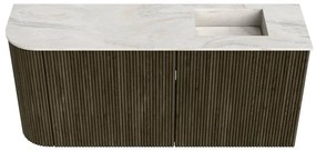 Mondiaz Joya DLux 90cm toiletmeubel ronding links shadow met wastafel faye rechts zonder kraangat ostra