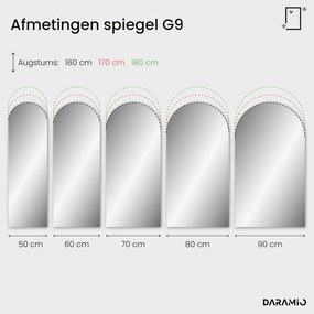 Boogspiegel met LED-verlichting G9