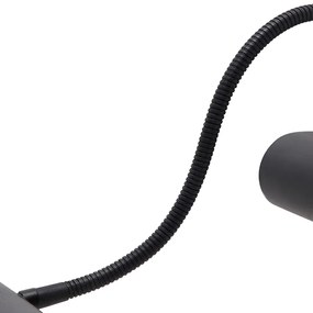 Design wandlamp zwart 32 cm incl. LED met dimmer - Tableau