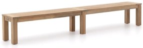 Picknickbank ROUGH | Teakhout | 3 personen | Tuinbank Old Teak Greywash | 285cm | Kees Smit Tuinmeubelen