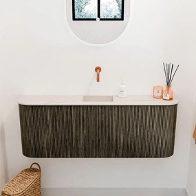 Mondiaz Joya DLux 115cm toiletmeubel ronding links/rechts shadow met wastafel faye midden zonder kraangat meli