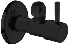 Best-Design Nero-Solara hoekstopkraan + rozet 1/2" x 10 mm