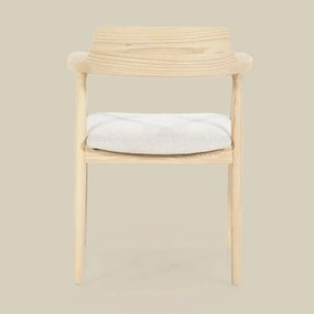 Houten Stoel Met Armleuningen Naturel