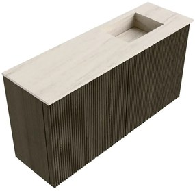 Mondiaz Joya DLux 80cm toiletmeubel shadow met wastafel faye rechts zonder kraangat meli