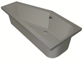 Xenz Lagoon Compact badkuip links 160x75x40cm cement