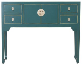 Fine Asianliving Chinese Sidetable Teal blauw - Orientique Collectie B100xD26xH80cm