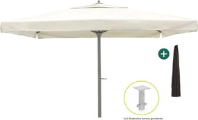 Parasol Shadowline Java | Inclusief hoes | Vierkant | 450x450cm | Met draaihendel | Grijs/Antraciet | Kees Smit Tuinmeubelen