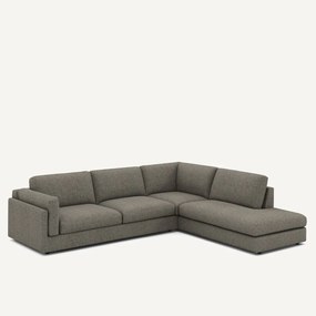 Tweed hoekslaapbank met longchair, César