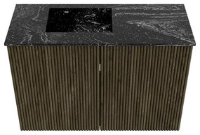 Mondiaz Joya DLux 60cm toiletmeubel shadow met wastafel faye links 1 kraangat lava