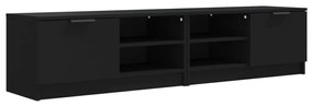 vidaXL Tv-meubelen 2 st 80x35x36,5 cm bewerkt hout zwart
