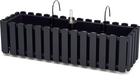 Prosperplast Boardee Fencycase W Hangende Bloembak - Houtlook - 58 cm - Antraciet