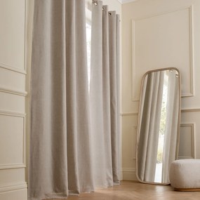 Verduisteringsgordijn van gewassen linnen, oogjes, Private