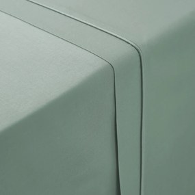 Effen plat laken in katoensatijn, Opale