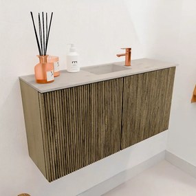 Mondiaz Joya DLux 80cm toiletmeubel dusk met wastafel faye midden 1 kraangat opalo