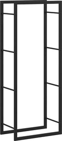 vidaXL Haardhoutrek 50x28x132 cm staal matzwart