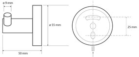 Sapho X-Round dubbele haak wit