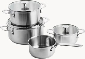 Kookset Kitchen Aid van edelstaal met deksels, 7-delig