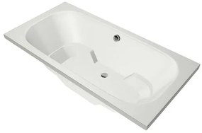 Xenz Tanga Duobad - 180x90x51 - afvoer Midden - acryl - wit mat 6920-03