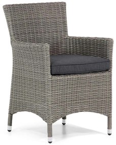 Tuinset Ronde Tuintafel 2 personen 70 cm Wicker Grijs  Garden Collections Dublin/Bolton