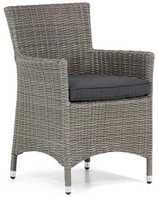 Tuinset 6 personen 240 cm Wicker Grijs Garden Collections Dublin/Valley