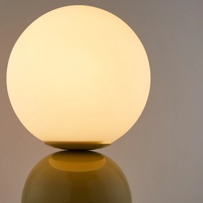 Tafellamp, van staal en opaalglas, SILA
