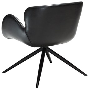 Dan-Form Gaia Draaibare Design Lounge Stoel Zwart Kunstleer